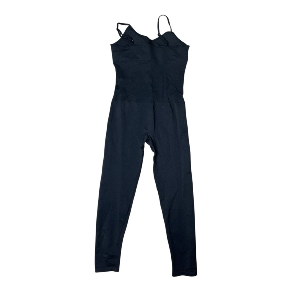 OQQ Black Stretch Jumpsuit Bodysuit Style Size L Nylon Spandex - Picture 2 of 5